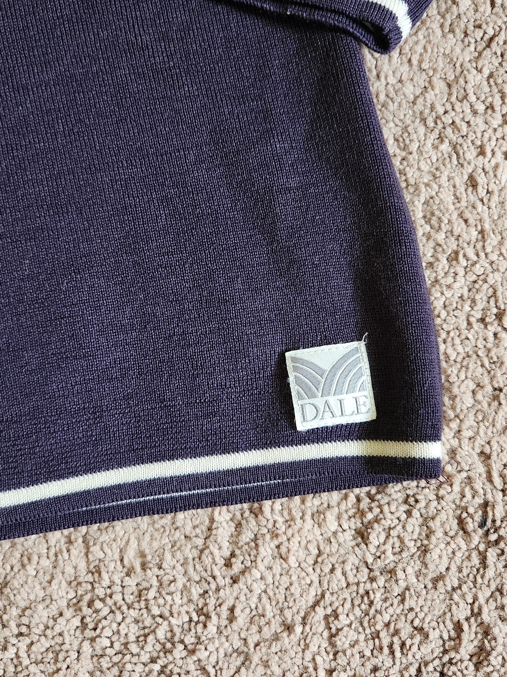 Dale of Norway Geilo Purple Women Sweater Pure Merino Wool  1/4 Zip Snowflake XL - Picture 3 of 13